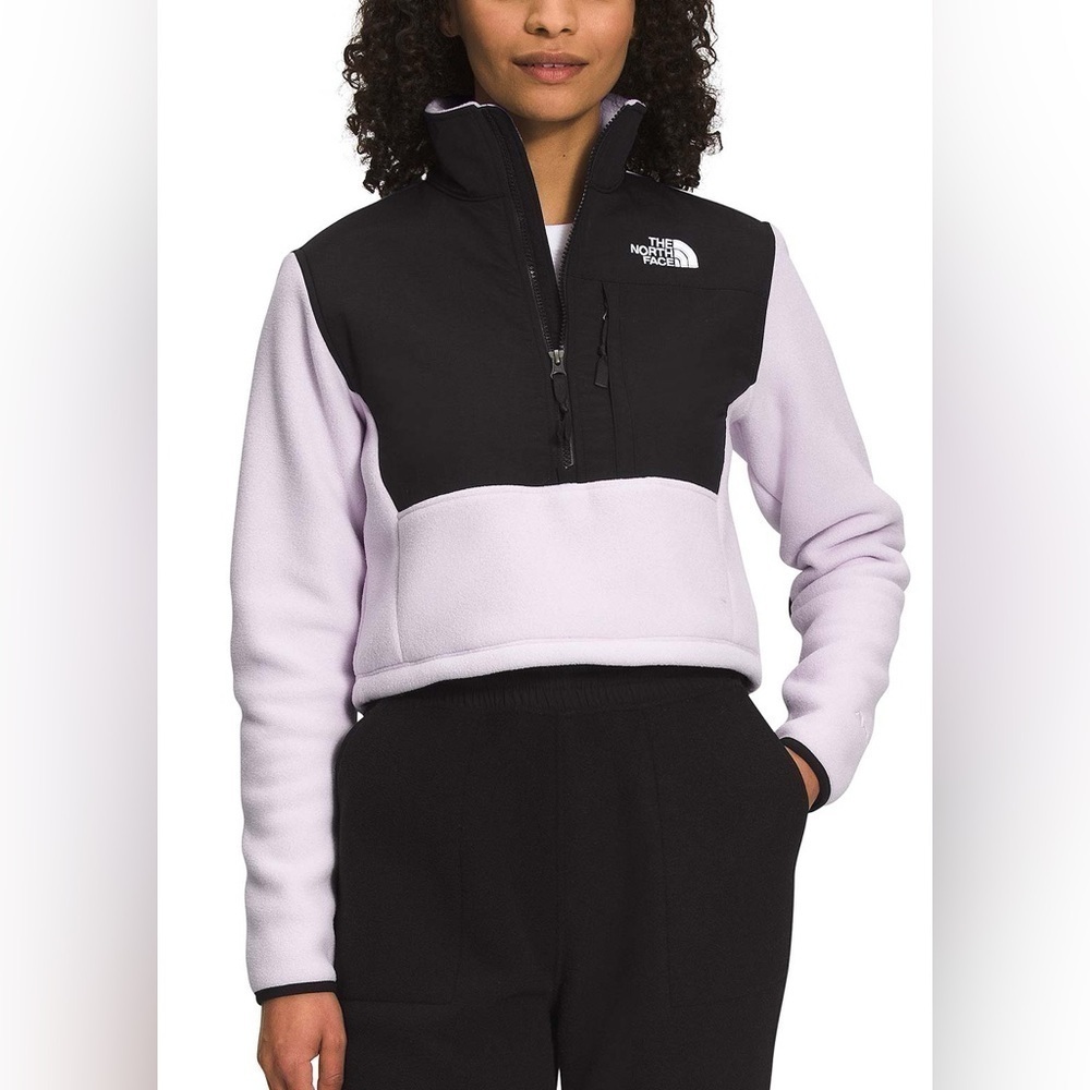 The North Face | Denali Cropped Half Zip Fleece Sweater Jacket XXL Lavender Fog - Picture 8 of 9